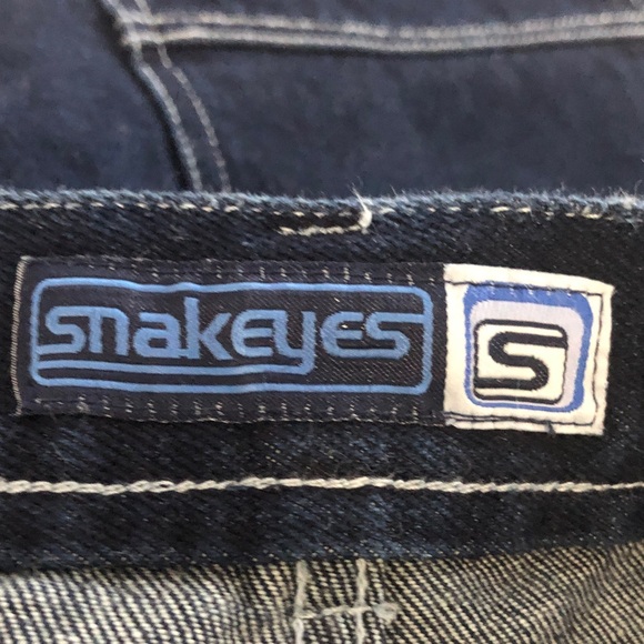 Y2K Grunge Wide leg Snakeyes denim jeans - Picture 5 of 14